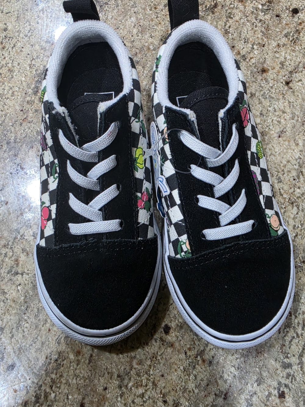 Vans Toddler Old Skool Elastic Lace Fruit Checkerboard